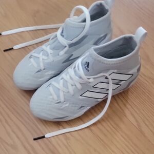 Adidas Gray and White Sneakers with Mesh Design